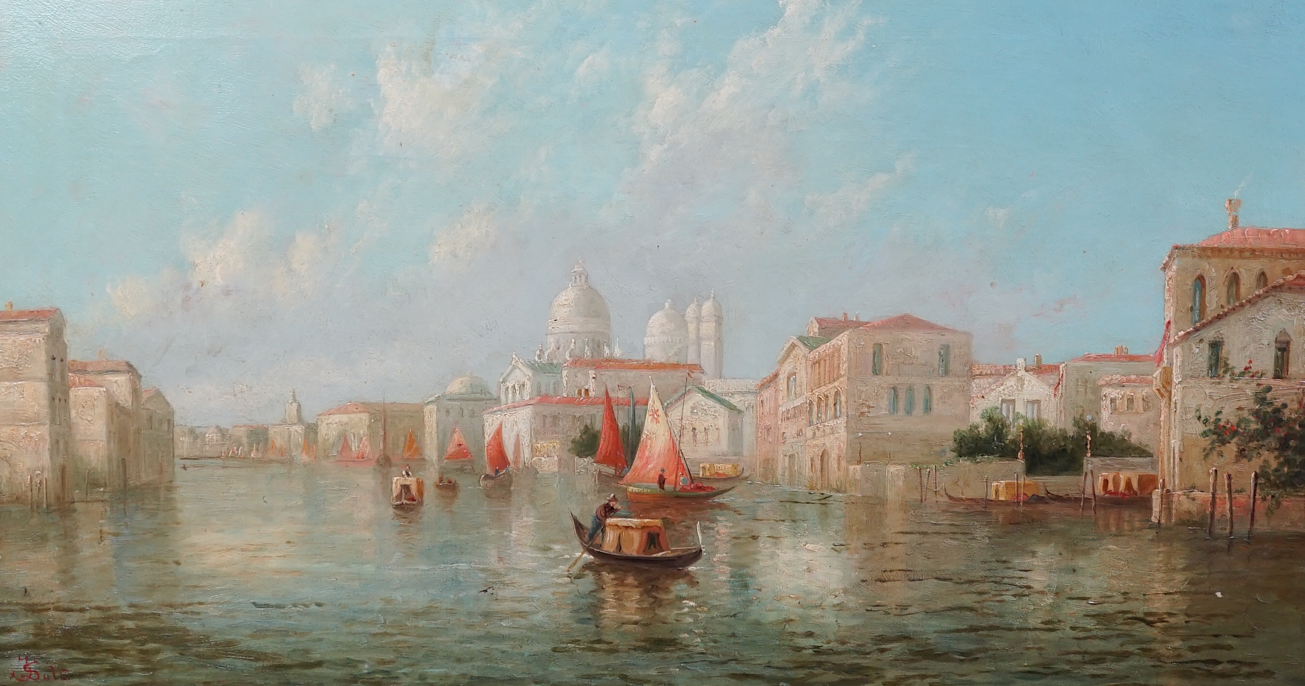 James Salt (1850-1903), View of Venice, oil on canvas, 45 x 80cm